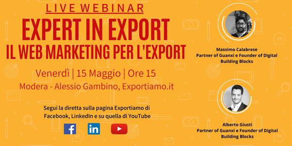 Expert in Export - V Puntata: il Web Marketing per l'Export