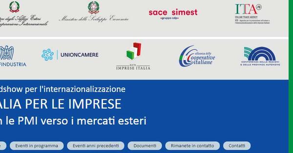 Sarà Prato ad ospitare la settima tappa del Roadshow “Italia per le Imprese, con le PMI verso i mercati esteri”